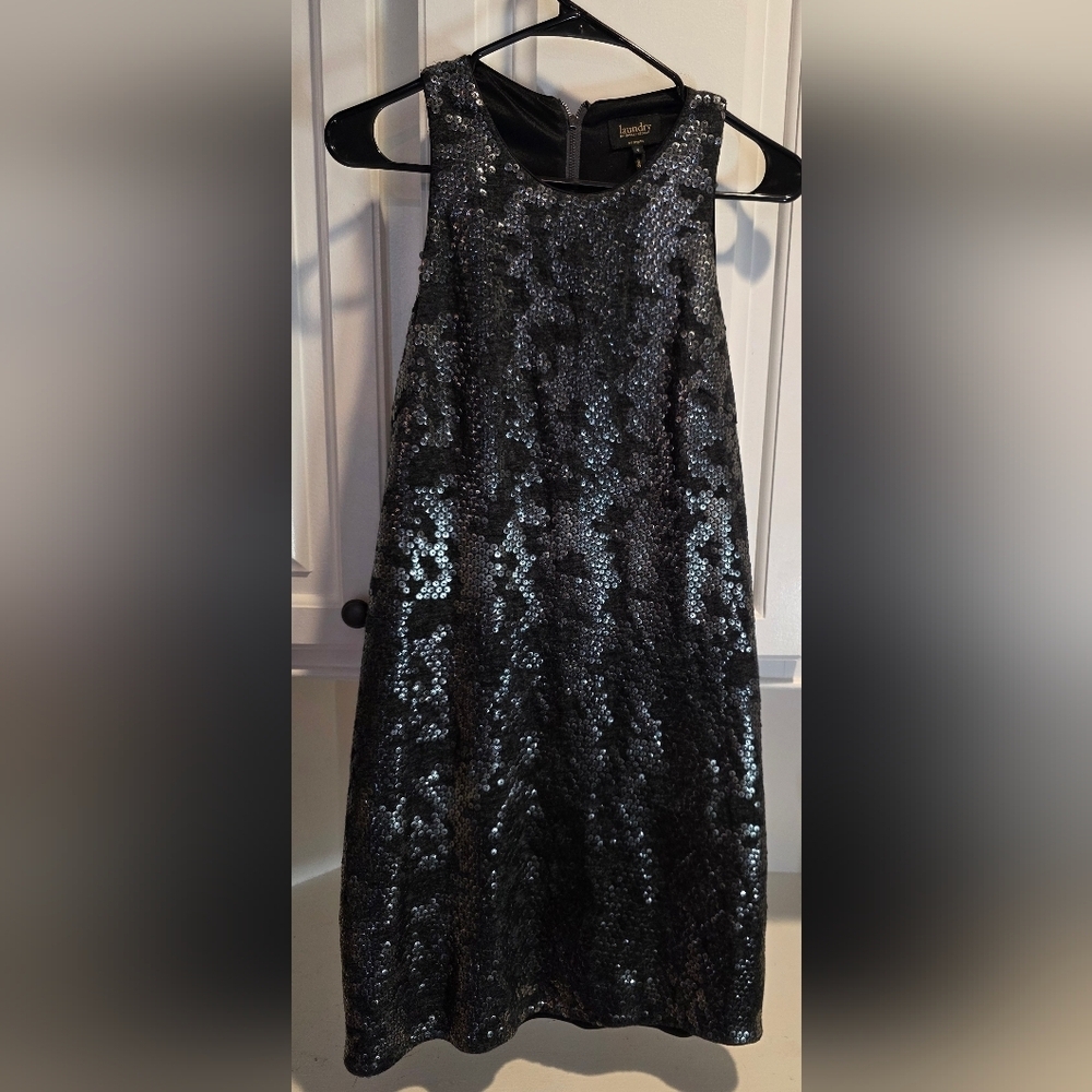 Laundry by Shelli Segal Sequin Black Dress